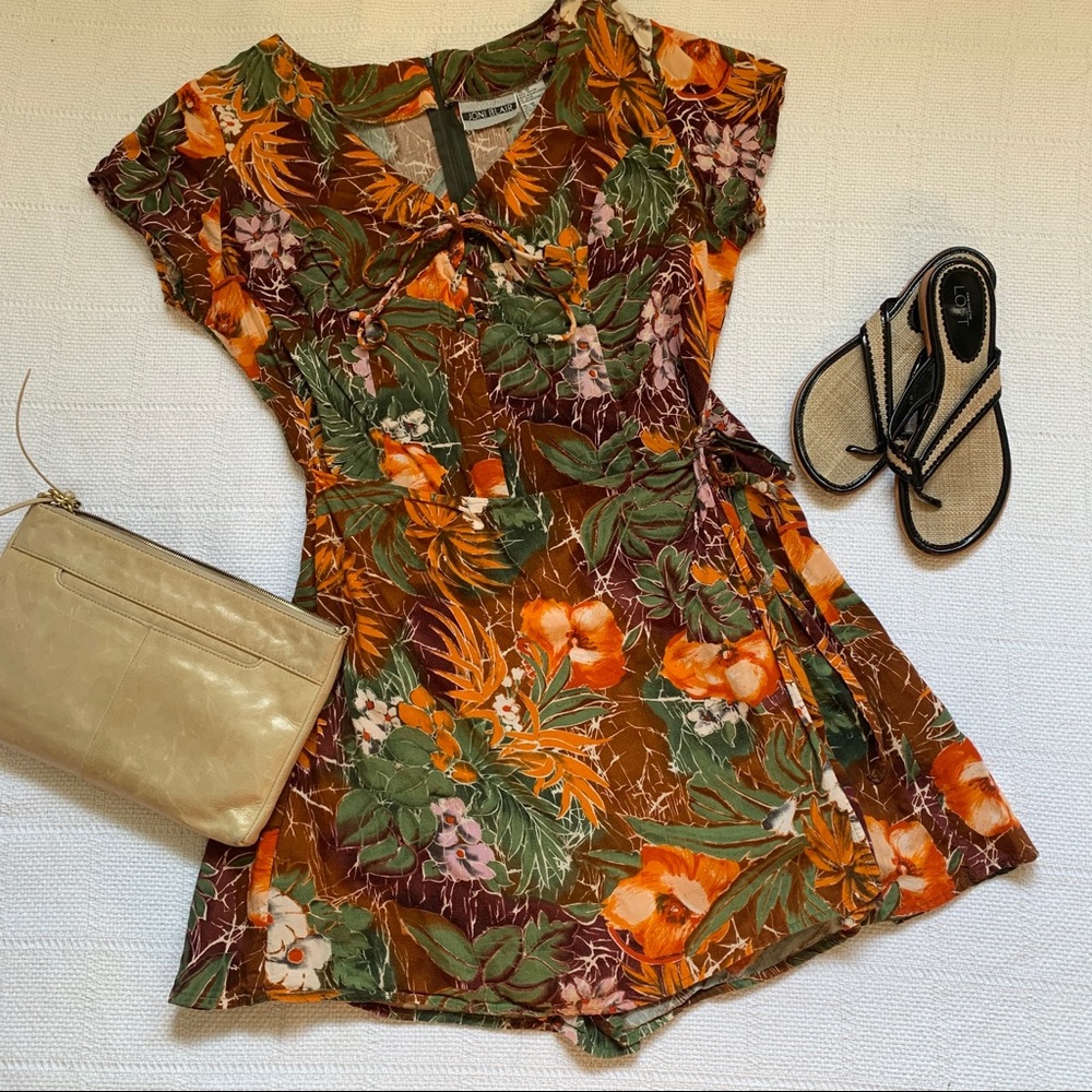 Joni Blair Vintage Floral Romper Once Piece Skort